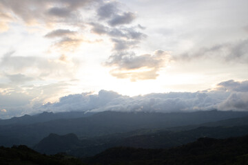 sunset in mirador chica, panama