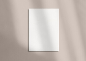 Poster Mockup with Shadow White Blank Paper Textured Paper Mock up Print Design