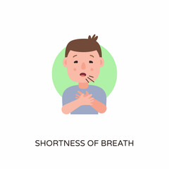 Shortness Of Breath icon in vector. Logotype