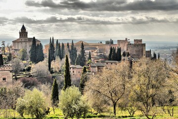 The Alhambra of Granada. Nazari monumental complex