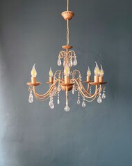 chandelier in the dark