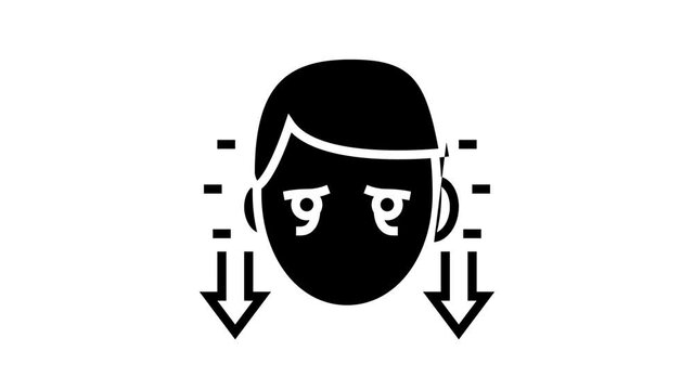 hyperthyroidism endocrinology animated line icon. hyperthyroidism endocrinology sign. isolated on white background