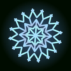 beautiful snowflake for winter design, symbol of new year and christmas holidays