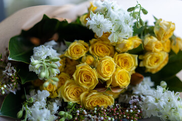 wedding bouquet of roses