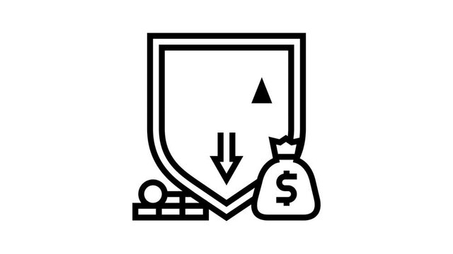 inequality social problem animated line icon. inequality social problem sign. isolated on white background