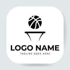 basketball sports logo template illustration vector graphic