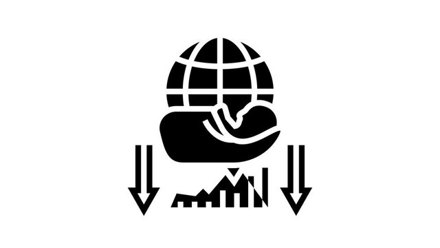 children social problem animated line icon. children social problem sign. isolated on white background