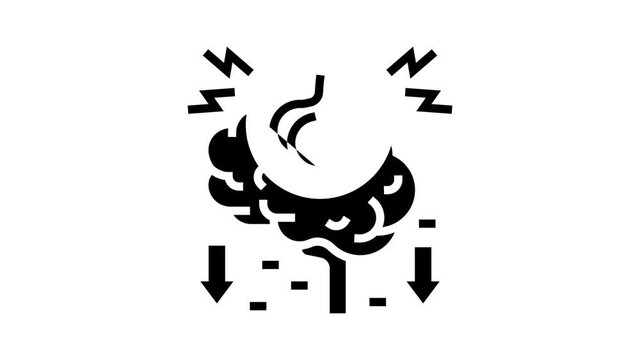 hypopituitarism endocrinology animated glyph icon. hypopituitarism endocrinology sign. isolated on white background