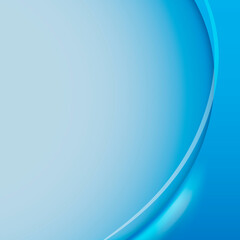 Image of Cerulean blue curve frame template vector printed on Printed Glass Splashbacks