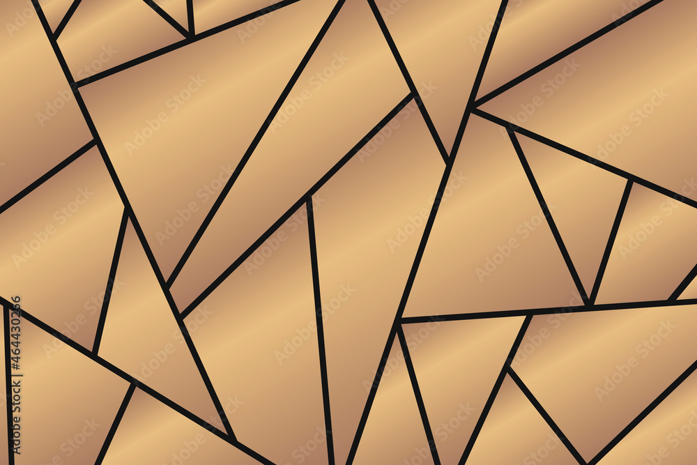 Poster gold geometric triangle pattern vector background