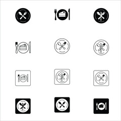 food dashi icon on  plate