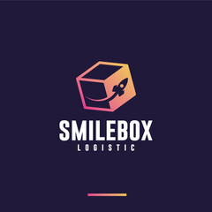 smile box , logistic ,logo design inspiration