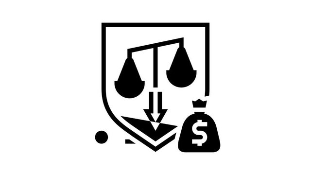 inequality social problem animated glyph icon. inequality social problem sign. isolated on white background