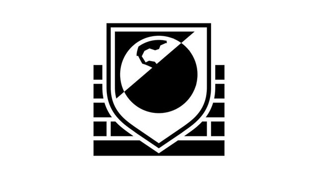 safety, security and well being social problem animated glyph icon. safety, security and well being social problem sign. isolated on white background