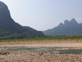 Yangshuo Guilin Chinese city village architecture landscape culture river lake