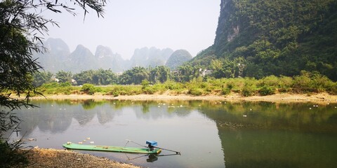 Yangshuo Guilin Chinese city village architecture landscape culture river lake