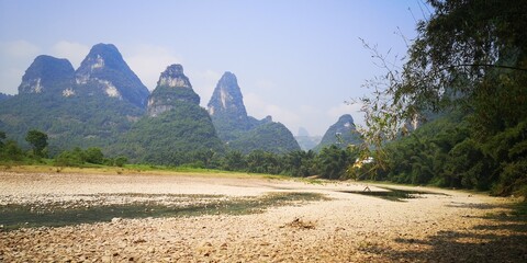 Yangshuo Guilin Chinese city village architecture landscape culture river lake