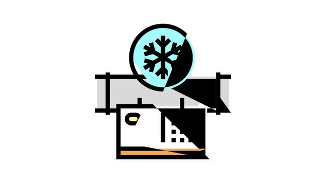 air purification animated color icon. air purification sign. isolated on white background