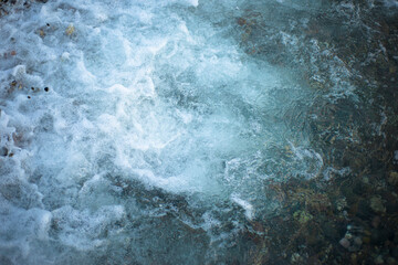 Marine backgrounds. Sea foam. Clear water.