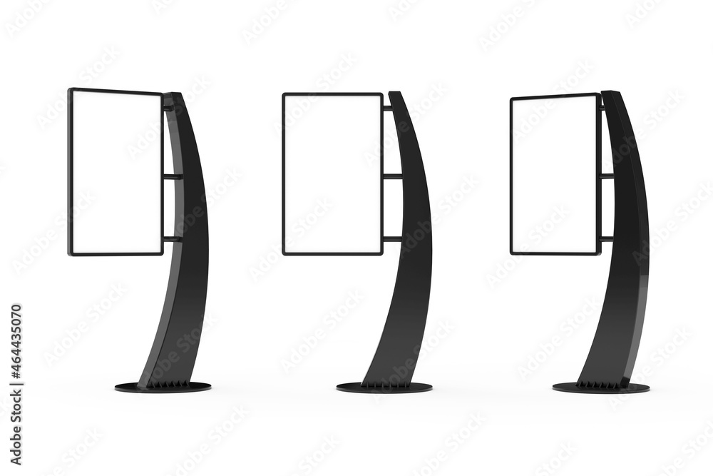 Fototapete blank trade show lcd screen stand display billboard as template for your design. 3d rendering