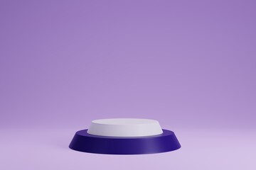 Purple Podium 3D Render 