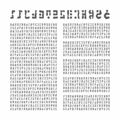 ダミー文字ベクター素材　架空文字・架空言語・古代文字等 © regolith