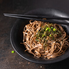 soba zaru buckwheat noodles udon soba fresh portion meal snack on the table copy space food...