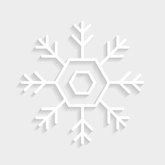 Christmas snowflake social ads template vector