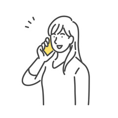 スマホで通話する女性