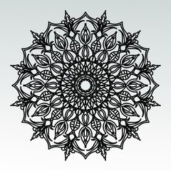 Vector round abstract circle. Mandala style.