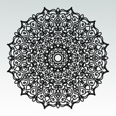 Vector round abstract circle. Mandala style.