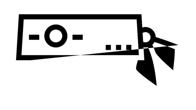 headband tennis player animated line icon. headband tennis player sign. isolated on white background