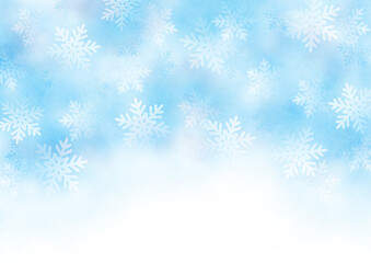 Naklejka na ściany i meble 水彩風雪の結晶の背景
