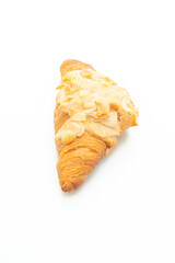 croissant with cream and almonds
