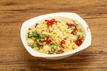 Vegetarian uisine - couscous with vegetables