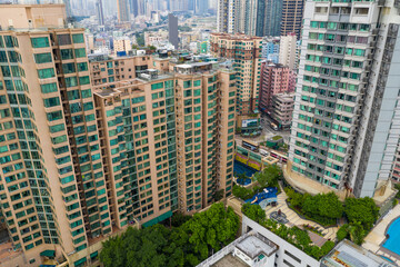 Top down view of Hong Kong residential