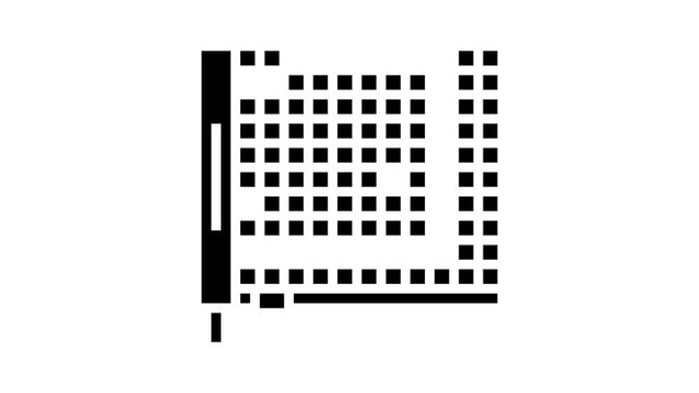 net tennis accessory animated glyph icon. net tennis accessory sign. isolated on white background