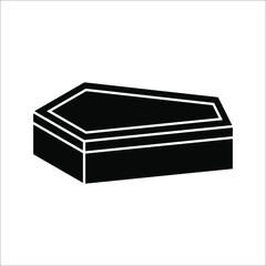 Halloween Coffin. Wooden Coffin icon. Trendy flat vector Wooden Coffin icon on white background