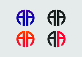AB initial letter logo vector template | creative modern monogram circle logo