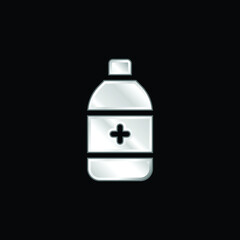 Alcohol silver plated metallic icon