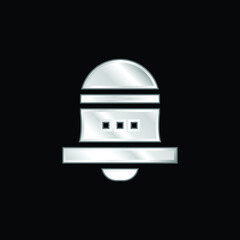 Bell silver plated metallic icon