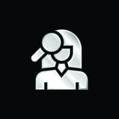 Blemishes silver plated metallic icon