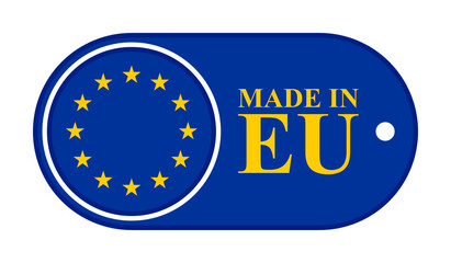 made in eu. vector illustration isolated on white background