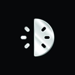 30 Minutes silver plated metallic icon