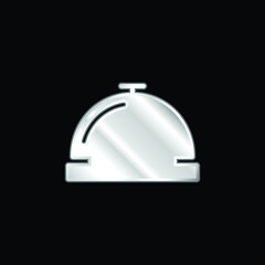 Obraz premium Bell silver plated metallic icon