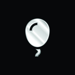 Balloon silver plated metallic icon