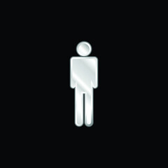 Basic Silhouette silver plated metallic icon