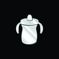 Baby Training Bottle Variant silver plated metallic icon