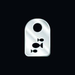 Bib silver plated metallic icon