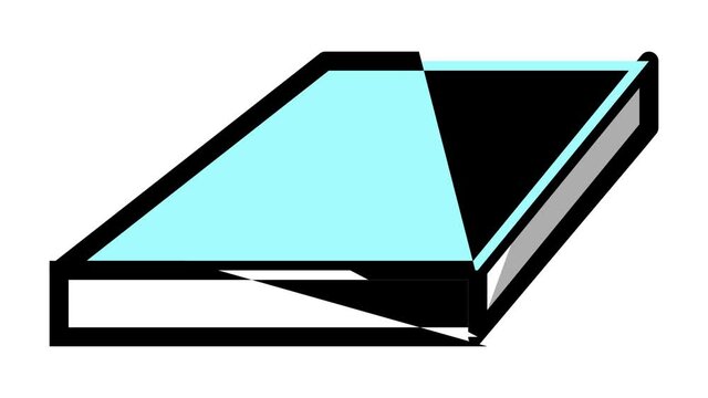 flat bar metal profile animated color icon. flat bar metal profile sign. isolated on white background
